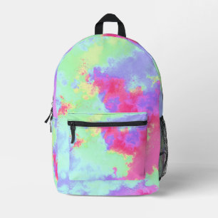 Rainbow Paint Splatter  Printed Backpack