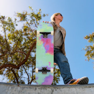 Rainbow Paint Splatter  Skateboard