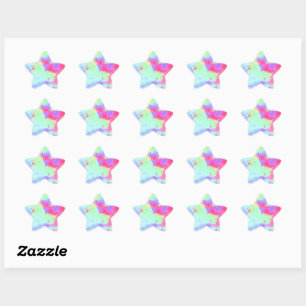 Rainbow Paint Splatter Star Sticker