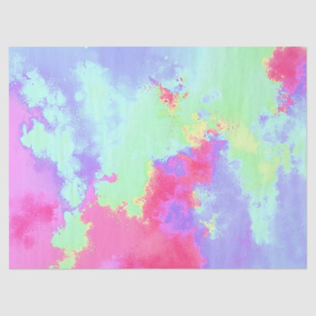 Rainbow Paint Splatter  Tissue Paper (Front)