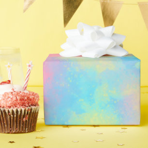 Rainbow  Paint Splatter  Wrapping Paper