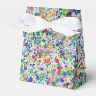 Rainbow Paint Splatters Favour Box