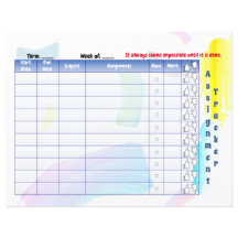 Rainbow Paint Student Assignment tracker