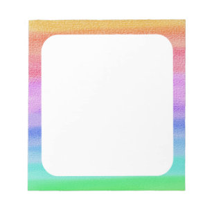 Rainbow Painted Border Notepad