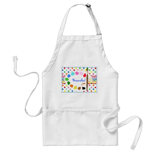 Rainbow Painting Art Party Standard Apron (Front)
