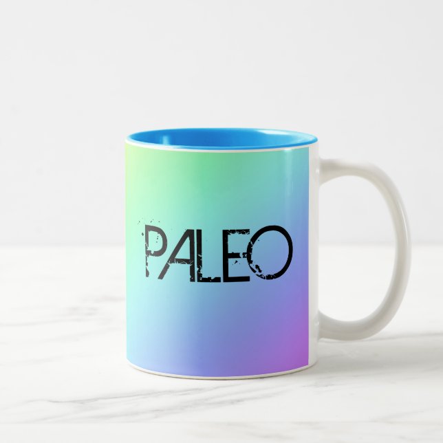 Rainbow Paleo Two-Toned Coffee Mug (Right)