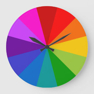 Rainbow Palette Wall Clock No Numbers