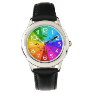 Rainbow Pallette Learn to Tell Time Kids Watch