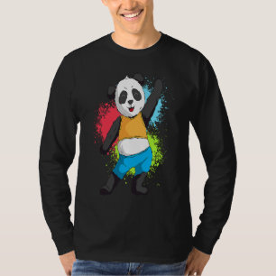 Rainbow Panda Bear Dance Bear Dancing Colours Wom T-Shirt