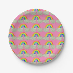 Rainbow Paper Plate