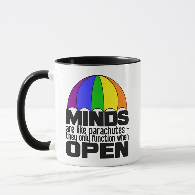 Rainbow Parachute mugs - choose style & colour (Left)