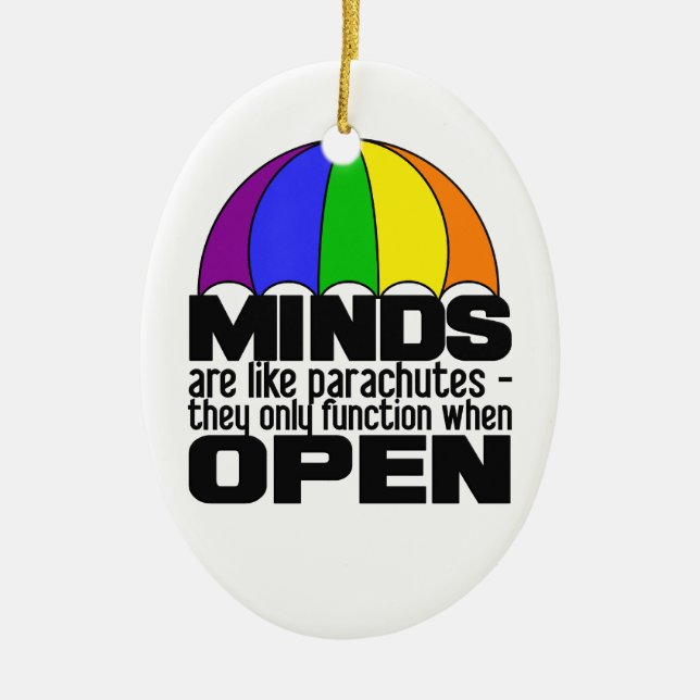 Rainbow Parachute ornament (Front)