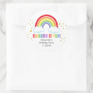 Rainbow Party Classic Round Sticker
