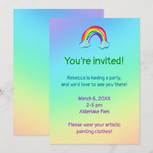 Rainbow Party Invitation