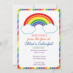 Rainbow Party Invitation