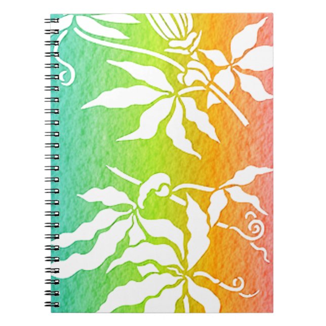 Rainbow Passion Flower Notebook (Front)