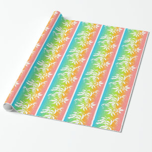 Rainbow Passion Flower Wrapping Paper