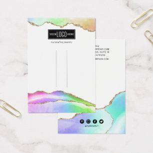 Rainbow Pastel Agate Hair Clip Display