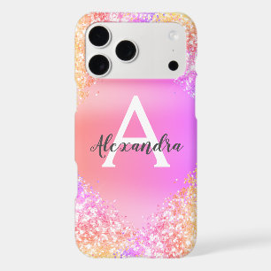 Rainbow Pastel Bling Luxury Glitter Monogram