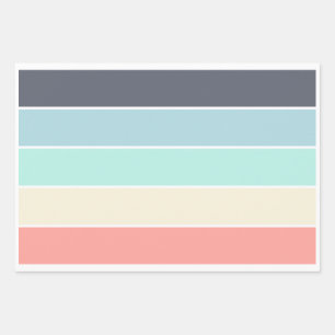 Rainbow pastel color pallete  wrapping paper sheet