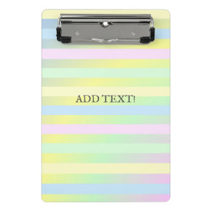 Rainbow pastel colors mini clipboard