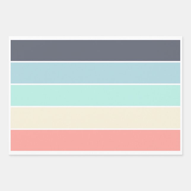 Rainbow pastel colour pallete  wrapping paper sheet (Front)