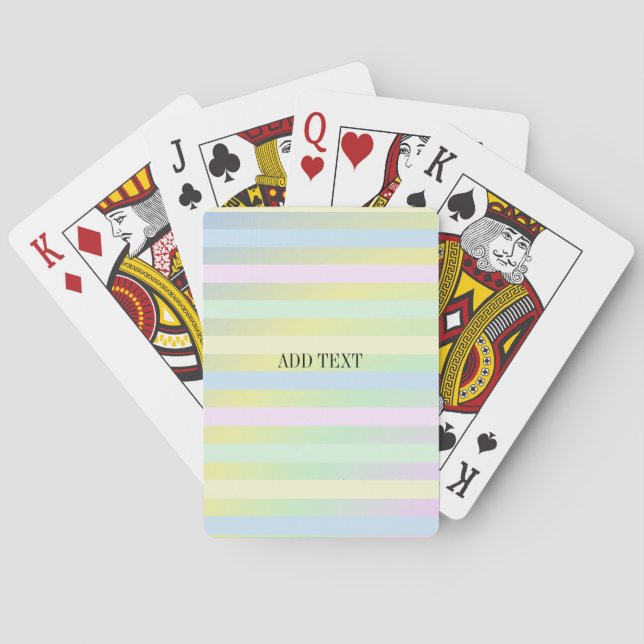 Rainbow pastel colours     playing cards (Back)