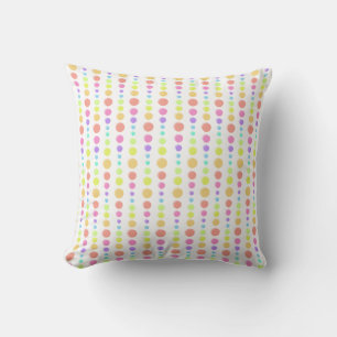 Rainbow Pastel Dots Pattern Cushion