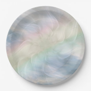Rainbow Pastel floral Mandala design Paper Plate