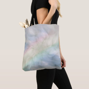 Rainbow Pastel floral Mandala design Tote Bag