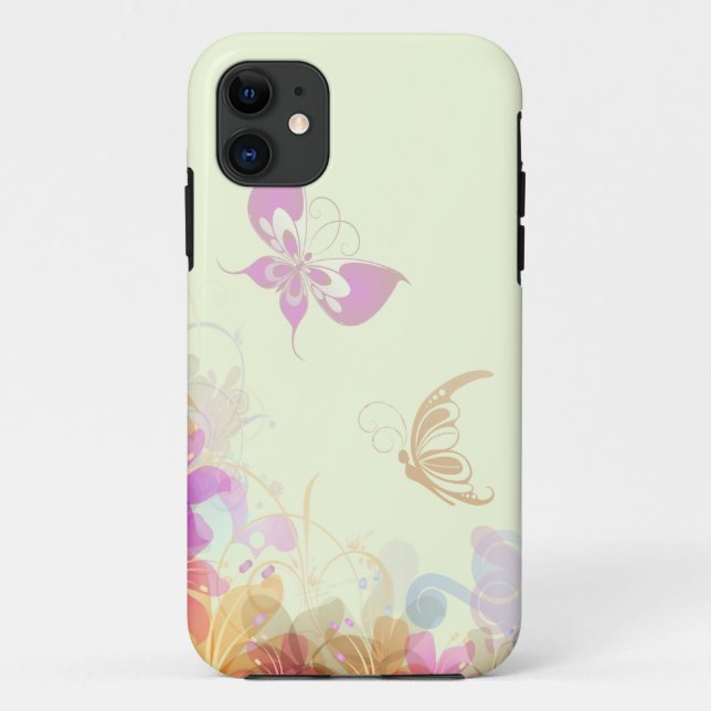 Rainbow Pastel Florals Case-Mate iPhone Case (Back)