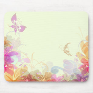 Rainbow Pastel Florals Mouse Pad