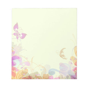 Rainbow Pastel Florals Notepad