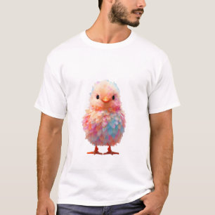 Rainbow Pastel Fluffy Feathered Chick Men T-Shirt