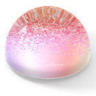 Rainbow Pastel Girly Glitter Metal Monogram Name