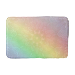 Rainbow Pastel Mandala design Bath Mat