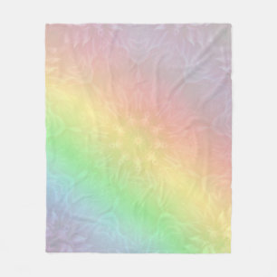 Rainbow Pastel Mandala design Fleece Blanket