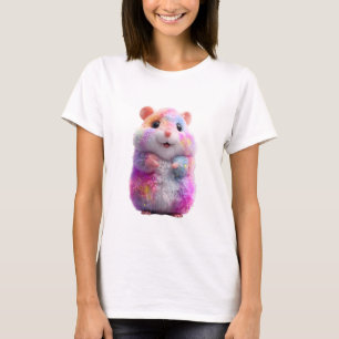 Rainbow Pastel Sparkle Galaxy Hamster Women T-Shirt