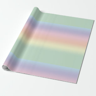 Rainbow Pastel Stripes Wrapping Paper