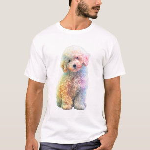 Rainbow Pastel Watercolor Poodle Men T-Shirt