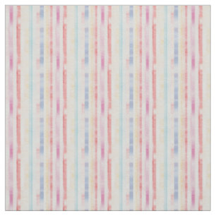 Rainbow Pastel Watercolor Striped Cheerful Vibes Fabric