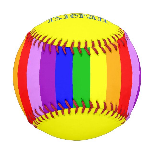 Rainbow pattened baseball (Front)