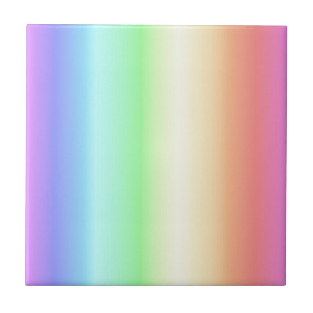 Rainbow Pattern 1 Ceramic Tile (Front)