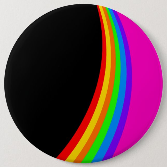 RAINBOW PATTERN 6 CM ROUND BADGE (Front)