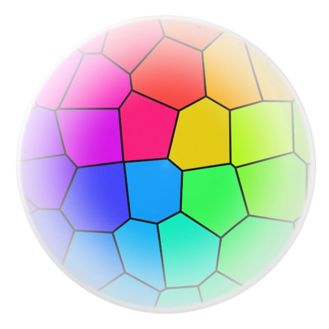 Rainbow Pattern Ceramic Knob (Front)