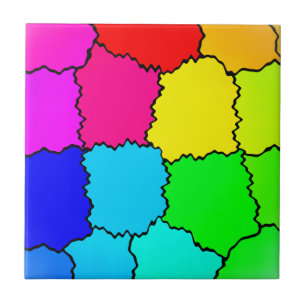 Rainbow Pattern Ceramic Tile