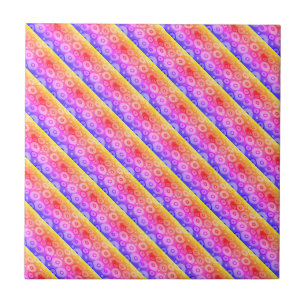 Rainbow pattern ceramic tile