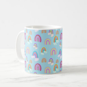 Rainbow pattern coffee mug