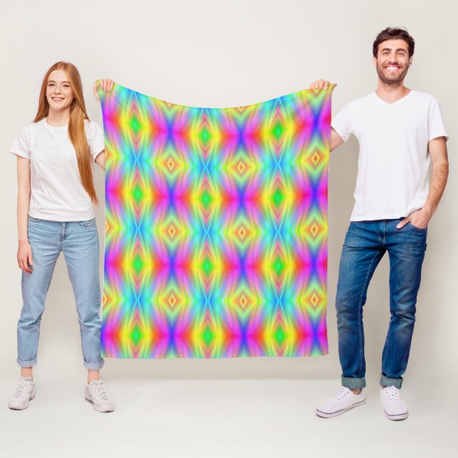 Rainbow Pattern Fleece Blanket (In Situ)