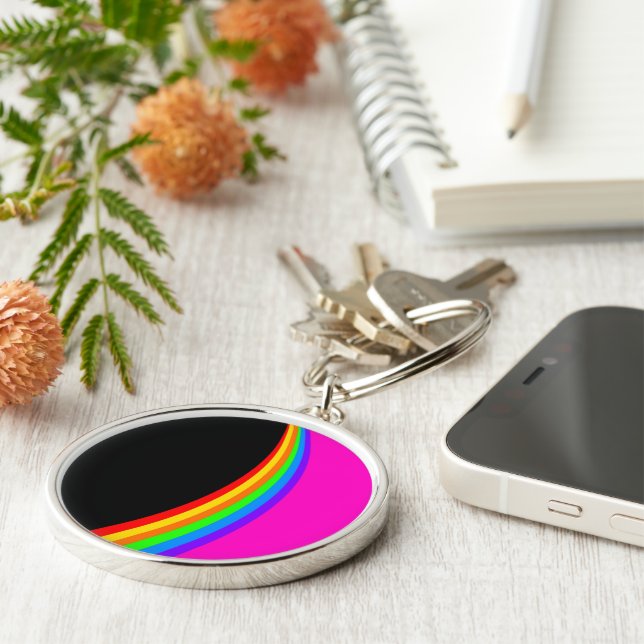 RAINBOW PATTERN KEY RING (Side)